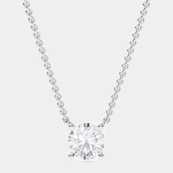 Pre Owned 14K Solitaire Four Prong Pendant (3/4 Ctw)