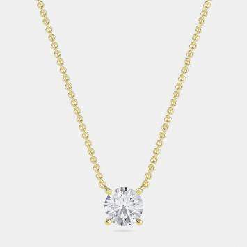 Pre Owned 14K Solitaire Four Prong Pendant (3/4 Ctw)