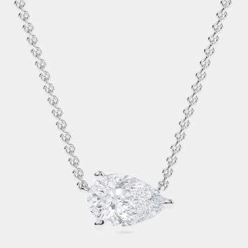 Pre Owned 14K Solitaire Sideways Lab Grown Diamonds Pendant (3/4 ctw)