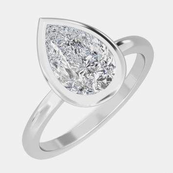 Pre Owned 14K Bazel Solitaire Ring (2 ctw) US 7