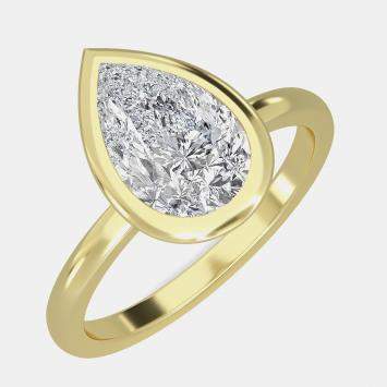 Pre Owned 14K Bazel Solitaire Ring (2 ctw) US 7