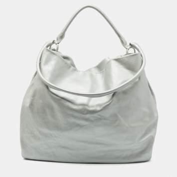 Pre Owned Maison Martin Margiela Silver Leather Shoulder Bag