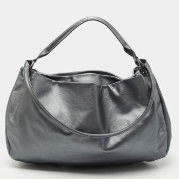 Pre Owned Maison Martin Margiela Silver Leather Shoulder Bag