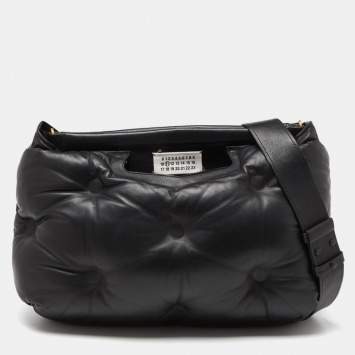 Pre Owned Maison Martin Margiela Black Leather  Glam Sam Bag
