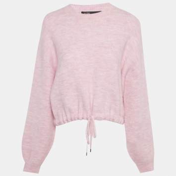 Pre Owned Maje Pink Wool Blend Sweater S