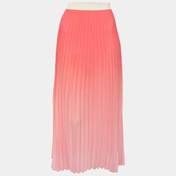 مملوكة مسبقًا Maje Rose Pleated Crepe Jonaelle Midi Skirt L