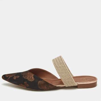 Malone Souliers Multicolor Brocade Fabric Maisie Flat Sandals Size 40