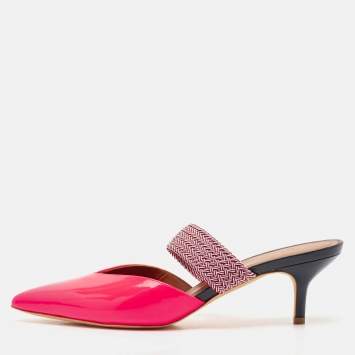 Malone Souliers x Roy Luwolt Pink Leather Slide Sandals Size 41