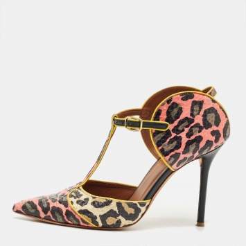 Pre Owned Malone Souliers Multicolor Python Leather Imogen Pumps Size 37