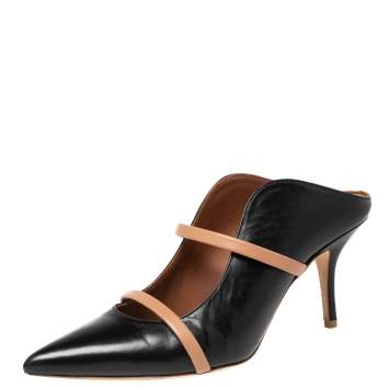 مملوكة مسبقًا Malone Souliers Black Leather Maureen Pumps Size 37.5