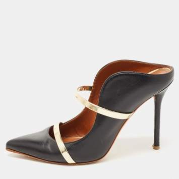 Pre Owned Malone Souliers Black Leather Maureen Pumps Size 38