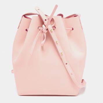 Pre Owned Mansur Gavriel Pick Leather Bucket Bag  