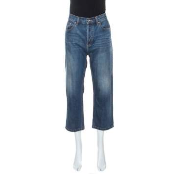 Pre Owned Marc by Marc Jacobs Blue Annie Boyfriend Crop Jeans M