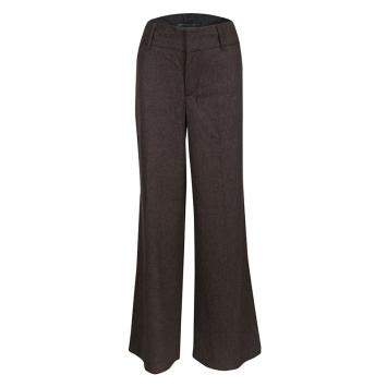Pre Owned Marc By Marc Jacobs Brown Wool Wide Leg Pants M