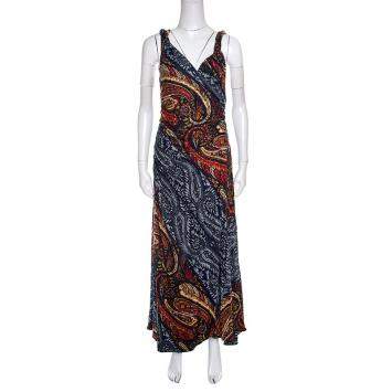 Pre Owned Marc by Marc Jacob Multicolor Paisley Printed Sleeveless Maxi Dress M