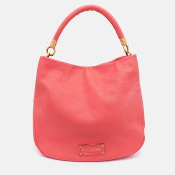 Pre Owned Marc by Marc Jacobs Pink Leather Too Hot To Handle Hobo