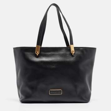 Pre Owned Marc by Marc Jacobs Black Leather Ligero East West Tote