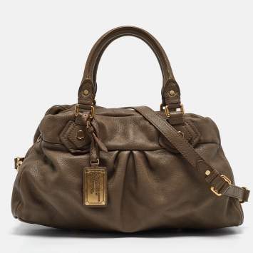 Pre Owned Marc by Marc Jacobs Beige Leather Classic Q Baby Aidan Satchels