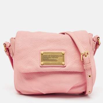 Pre Owned Marc by Marc Jacobs Pink Leather Classic Q Isabelle Crossbody Bag
