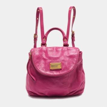 Pre Owned Marc by Marc Jacobs Pink Leather Classic Q Mariska Backpack