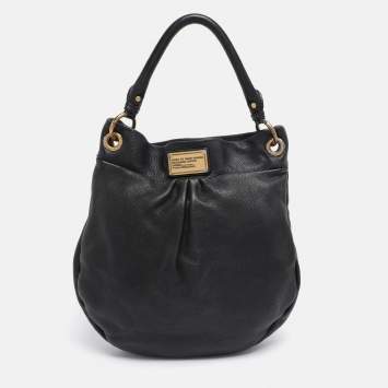 Pre Owned Marc by Marc Jacobs Black Leather Classic Q Hillier Hobo