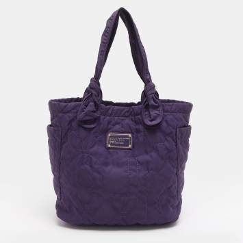 Pre Owned Marc by Marc Jacobs Pretty Medium Purple Nylon Tote