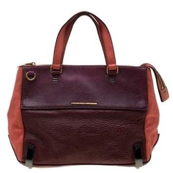 Pre Owned Marc by Marc Jacobs Tri Color Leather Sheltered Island Satchel