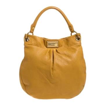 Pre Owned Marc by Marc Jacobs Yellow Leather Classic Q Hillier Hobo