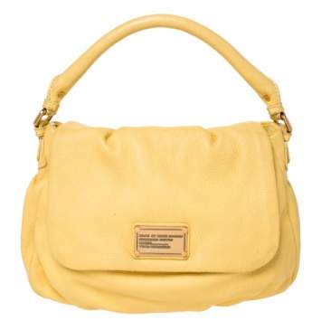 Pre Owned Marc by Marc Jacobs Yellow Leather Classic Q Lil Ukita Top Handle Bag