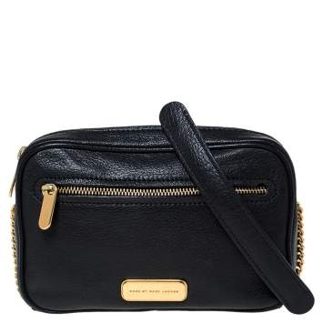 Pre Owned Marc by Marc Jacobs Black Leather Sally Shoulder Bag