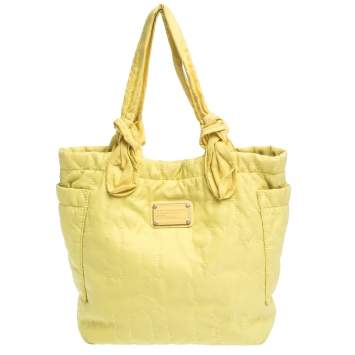 Pre Owned Marc by Marc Jacobs Yellow Nylon Medium Pretty Tate Tote