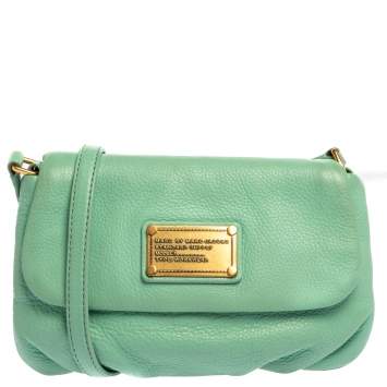 Pre Owned Marc by Marc Jacobs Mint Green Leather Classic Q Karlie Shoulder Bag