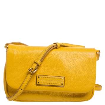Pre Owned Marc by Marc Jacobs Yellow Leather Too Hot To Handle Sofia Crossbody Bag
