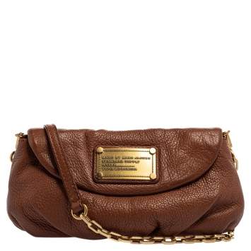 Pre Owned Marc by Marc Jacobs Brown Leather Mini Classic Q Natasha Crossbody Bag