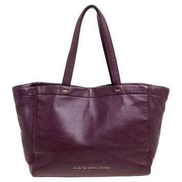 Pre Owned Marc by Marc Jacobs Black Leather What's The T Woodland Tote 