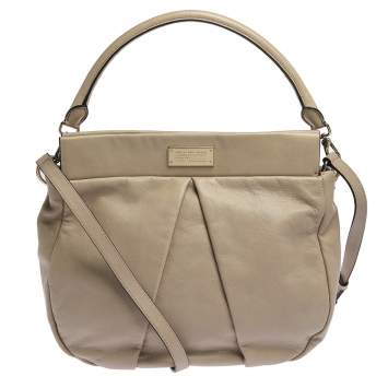 Pre Owned Marc by Marc Jacobs Beige Leather Marchive Hilli Hobo