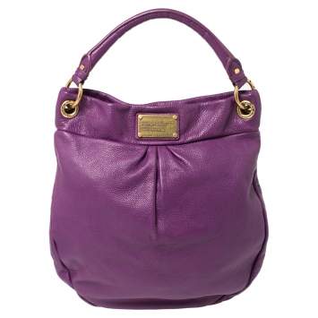 Pre Owned Marc by Marc Jacobs Purple Leather Classic Q Hillier Hobo