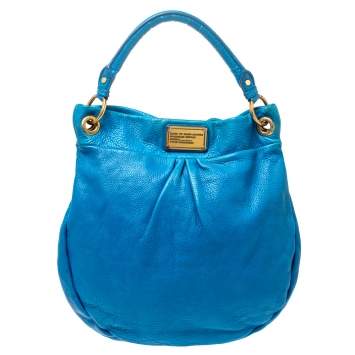 Pre Owned Marc by Marc Jacobs Blue Leather Classic Q Hillier Hobo