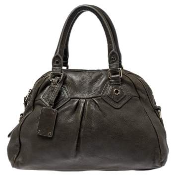Pre Owned Marc by Marc Jacobs Dark Moss Green Leather Classic Q Baby Aidan Satchel