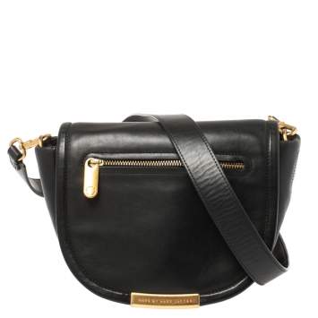 Pre Owned Marc by Marc Jacobs Black Leather Crossbody Bag