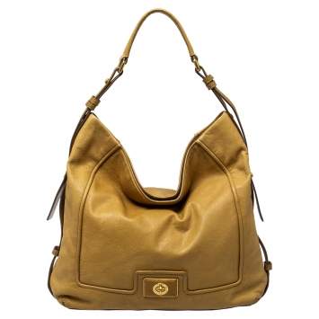 Pre Owned Marc by Marc Jacobs Beige Leather Revolution Hobo