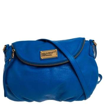 Pre Owned Marc by Marc Jacobs Blue Leather Classic Q Natasha Crossbody Bag
