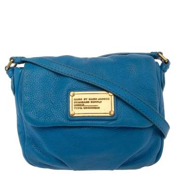 مملوكة مسبقًا Marc by Marc Jacobs Blue Leather Classic Q Isabelle Crossbody Bag