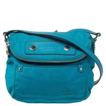 Pre Owned Marc by Marc Jacobs Teal Preppy Natasha Crossbody Bag