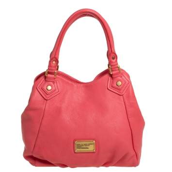 Pre Owned Marc by Marc Jacobs Pink Leather Classic Q Francesca Shoulder Bag