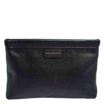 Pre Owned Marc by Marc Jacobs Black Leather Can't Clutch