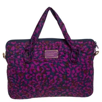 Pre Owned Marc by Marc Jacobs Purple/Blue Nylon Laptop Bag