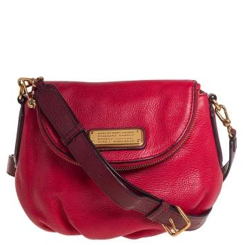 Pre Owned Marc by Marc Jacobs Burgundy/Red Leather Classic Q Natasha Crossbody Bag