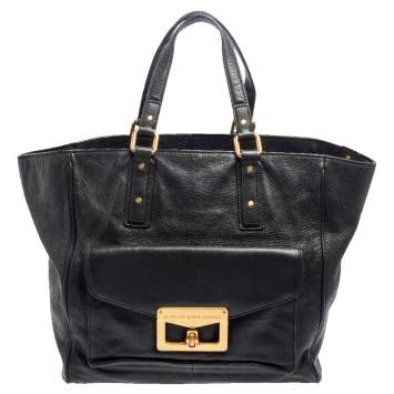 Pre Owned Marc by Marc Jacobs Black Leather Bianca Hayley Tote