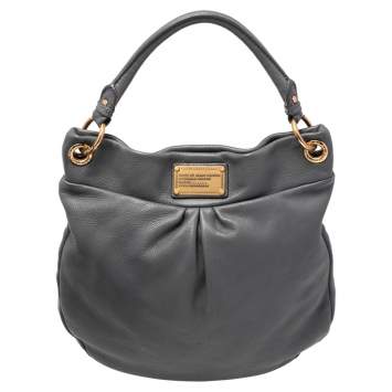 Pre Owned Marc by Marc Jacobs Grey Leather Classic Q Hillier Hobo